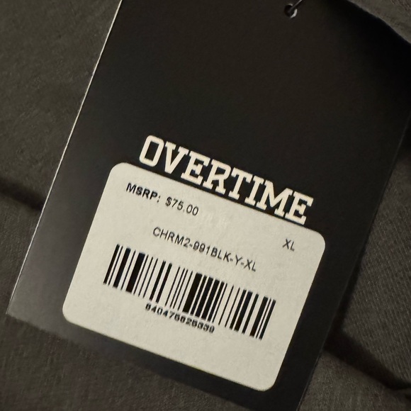 OVERTIME CHROMETEAM grey HOODIE kids UNISEX NEW WITH TAGS size XL - Picture 8 of 8